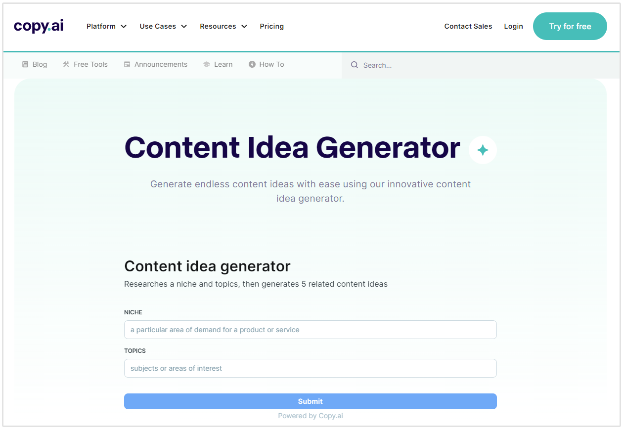 content idee generator